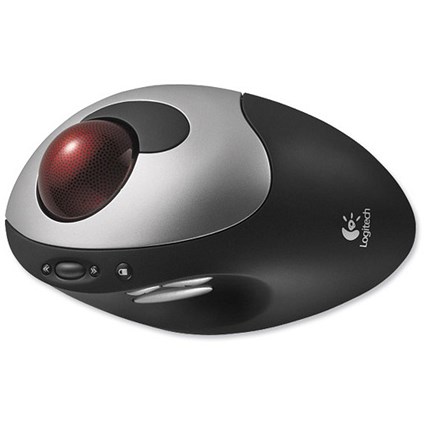 Logitech Cordless Optical Trackman Trackball 8 Buttons Ergonomic Support