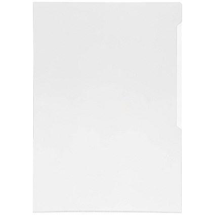 Durable A3 Plastic Cut Flush Document Wallet Folder, Clear, Pack of 10