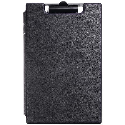 Durable A4+ Clipboard Folder With 2 Pocket Pen Holder, Black, Pack of 5