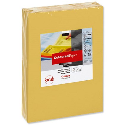 Canon A4 Multifunctional Coloured Paper - Deep Yellow - 80gsm - Ream (500 Sheets)