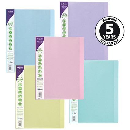 Snopake ReBorn A4 24 Pocket Display Book Pastel PK5