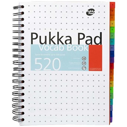 Pukka Pad Wirebound Vocab Book, B5, White