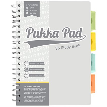 Pukka Pad Study Book, B5, Grey