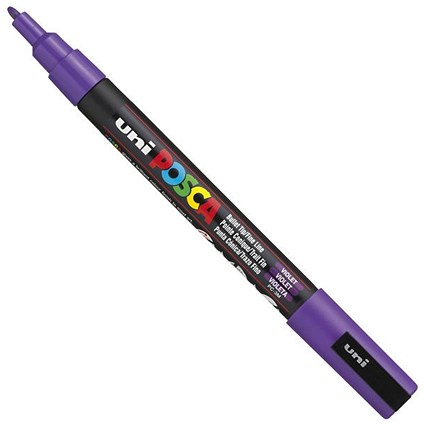 Posca PC-3M Paint Marker Water Based Fine Line Width 0.9 mm - 1.3 mm Violet (Single Pen) -