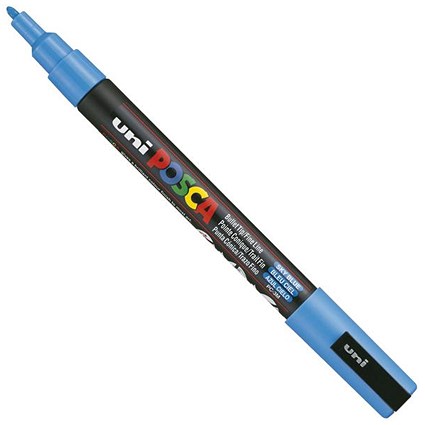 Posca PC-3M Paint Marker Water Based Fine Line Width 0.9 mm - 1.3 mm Sky Blue (Single Pen) -