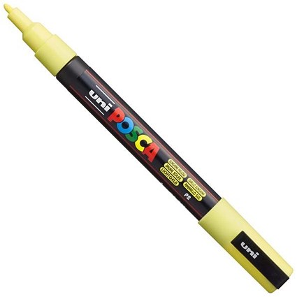 Posca PC-3M Paint Marker Water Based Fine Line Width 0.9 mm - 1.3 mm Sunshine Yellow (Single Pen) -