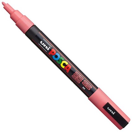 Posca PC-3M Paint Marker Water Based Fine Line Width 0.9 mm - 1.3 mm Coral Pink (Single Pen) -