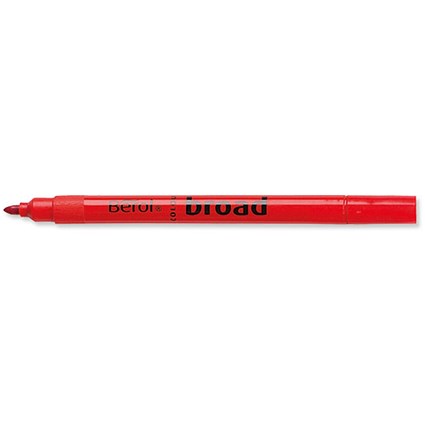 Berol Colour Broad Pen with Washable Ink 1.7mm Line Red [Wallet 12]