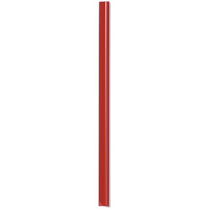 Durable Spinebar, 6mm, Up to 60 A4 Sheets, Red, Pack of 100