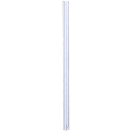 Durable Spinebar, 12mm, Up to 100 A4 Sheets, Clear, Pack of 25