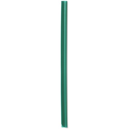 Durable Spinebar, 6mm, Up to 60 A4 Sheets, Green, Pack of 50