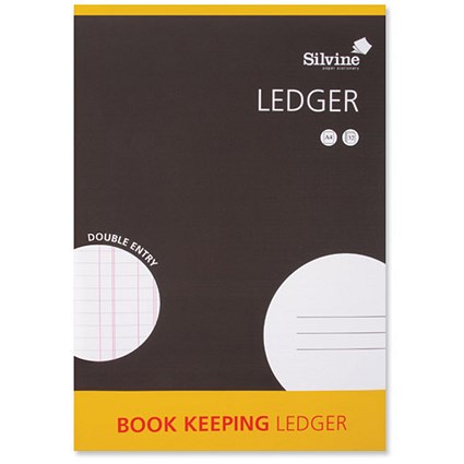 Silvine Book Keeping Notebook Double Entry 32 Pages A4 [Pack 12]