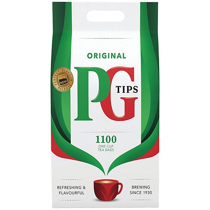 PG Tips One Cup Square Tea Bags (Pack 1100) -