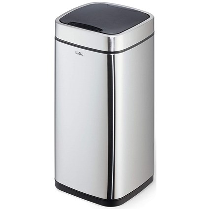 Durable Sensor No Touch Square Waste Bin, 21 Litre, Stainless Steel