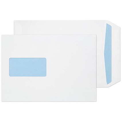 ValueX C5 Pocket Envelopes, Window, Self Seal, 100gsm, White, Pack of 500