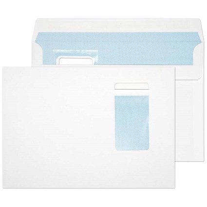 Blake Everyday Envelopes C5 White Wallet Window Self Seal 100gsm 162x229mm (Pack 500) -