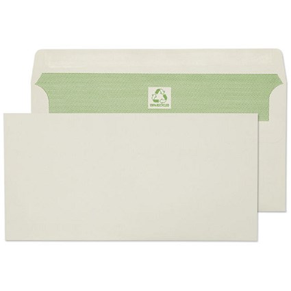 Blake Environmental Envelopes DL Natural White Wallet Plain Self Seal 90gsm 110x220mm (Pack 500) -