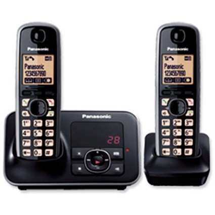 Panasonic Telephone Twin DECT TAM Redial Cordless Wall-mountable 100 Number Memory Ref TG6722