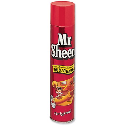 Mr Sheen Furniture Polish Aerosol Spray Anti-static 400ml [Pack 2]