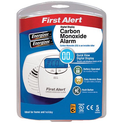 First Alert Carbon Monoxide Detector Alarm LED and Fittings 85dB ...