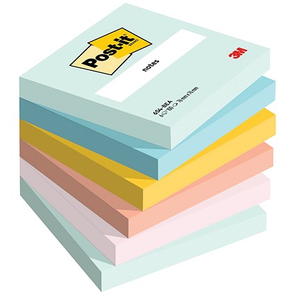 Post-It Pastell Recycled 76x76mm Super-Sticky