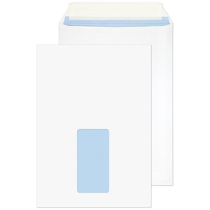 ValueX C5 Pocket Envelopes, Window, Peel and Seal, 100gsm, White, Pack of 500