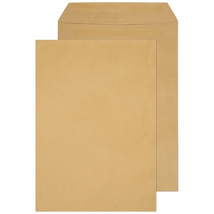 ValueX C4 Pocket Envelopes, Plain, Self Seal, 80gsm, Manilla, Pack of 250