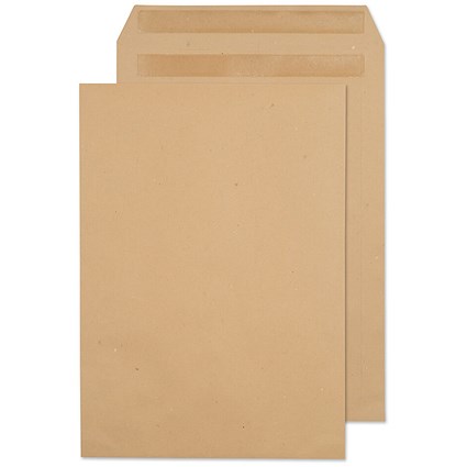 ValueX C4 Recycled Pocket Envelopes, Plain, Self Seal, 90gsm, Manilla, Pack of 250