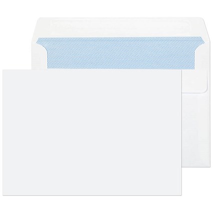 ValueX C6 Wallet Envelopes, Plain, Self Seal, 90gsm, White, Pack of 1000