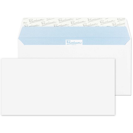 Blake Premium Office Envelopes DL Ultra White Wove Wallet Plain Peel and Seal 120gsm 110x220mm (Pack 500)