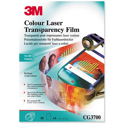 3M OHP Film Laser Colour Printer for Hewlett Packard [HP] LaserJet [Pack 50]