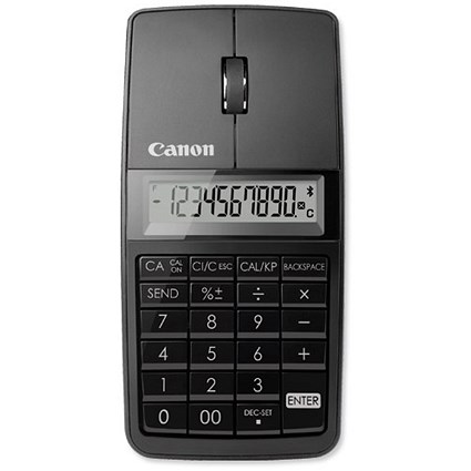 Canon Xmark-1 Slim 3-in-1 Wireless Mouse Calculator PC Keypad Bluetooth 10 Digit 83g Black Ref 5565B003AA