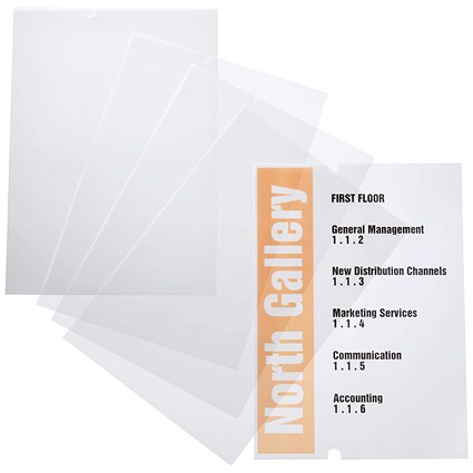 Durable Crystal Sign Refill Sheets, A4