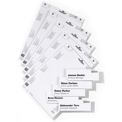 Durable Click/Info Sign Insert Sheets, 149x52.5mm