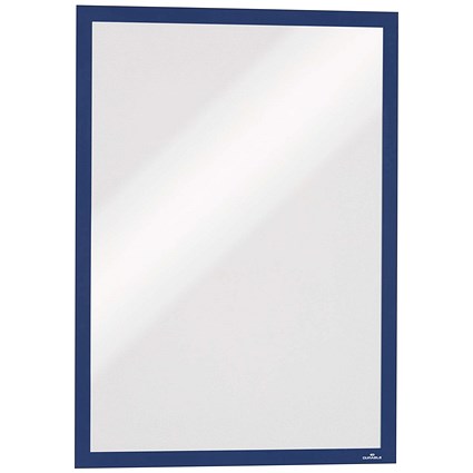 Durable Duraframe Magnetic Document Signage Frame for Metal, A3, Blue, Pack of 5