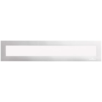 Durable Duraframe Top Magnetic Signage Title Frame, A3, Silver, Pack of 5