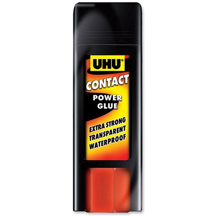 UHU Contact Power Glue Solid Stick Extra-strong Waterproof Clean and Easy Application 20g