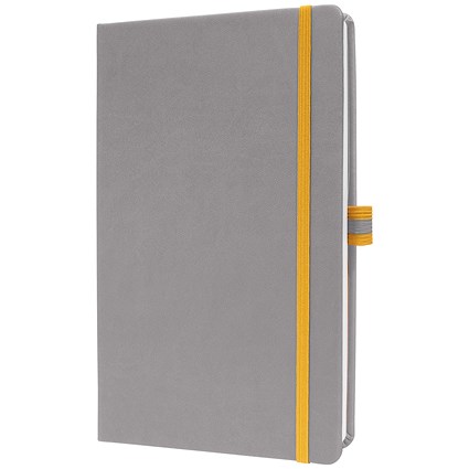 Sigel Linescape Notebook, A5, Squared, 176 Pages, Light Grey