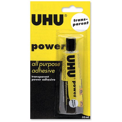 UHU Power Glue Multipurpose 33ml Blister Pack