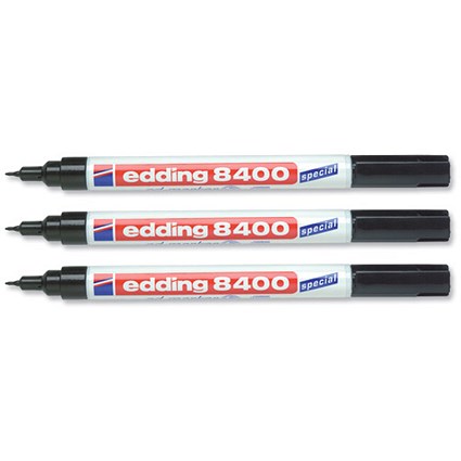 Edding 8400 CD Marker Permanent 0.75mm Line Assorted [Pack 4]