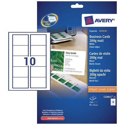 free program for business cards to work with avery paper