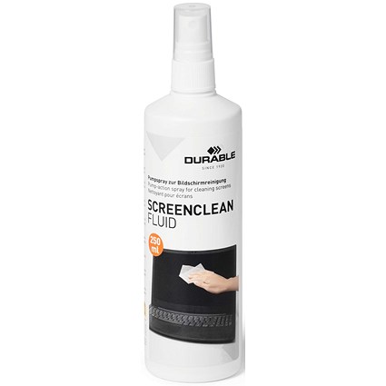 Durable Screenclean Streak-Free Anti-Static Screen Cleaning Spray Fluid, 250ml