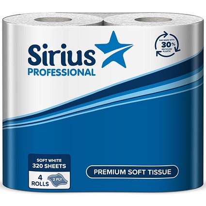 ValueX Premium Ultra Soft Toilet Rolls, 2-Ply, 320 Sheet Per Roll, White, Pack of 36