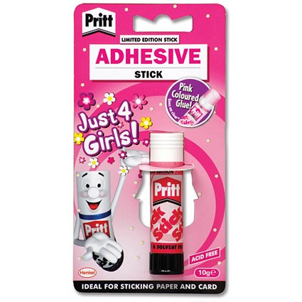 Pritt Pink Stick Glue Solid Washable Non-toxic Standard 10g