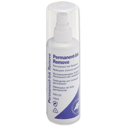 AF Permanent Ink Remove Spray for Permanent Marker Pen or Biro from Whiteboards 125ml