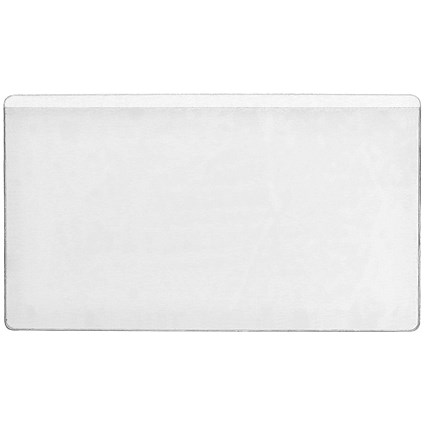 Durable Pocketfix Self-Adhesive Clear Label Sleeve Pockets, 105x65mm, Pack of 10