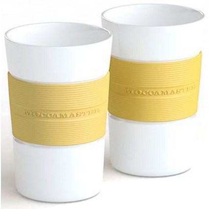 Moccamaster 2 Porcelain Coffee Mugs, 200ml, Pastel Yellow