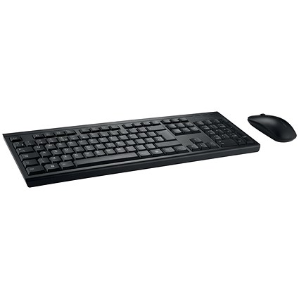 Kensington KM270 EQ Rechargeable Keyboard and Mouse Set, Wireless, Black