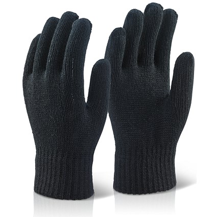 Beeswift Acrylic Gloves, Black, One Size, Pack of 10