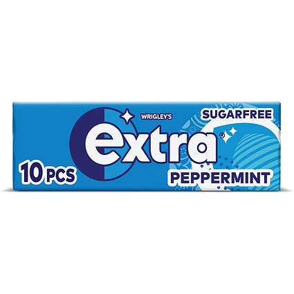 Wrigleys Extra Peppermint Sugar Free Chewing Gum, Pack of 30